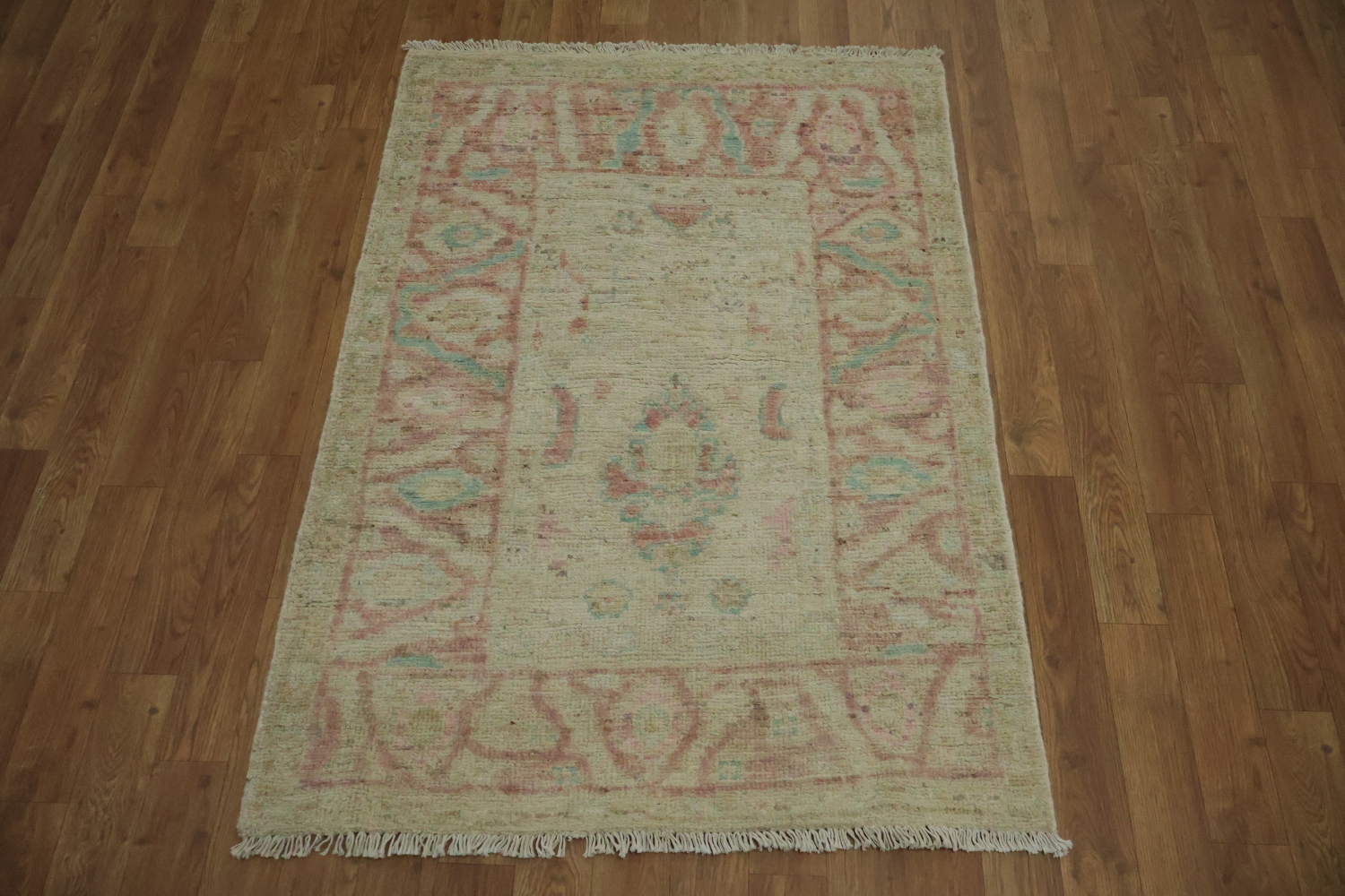 Earth Tone Wool Oushak Vegetable Dye Rug 3x4