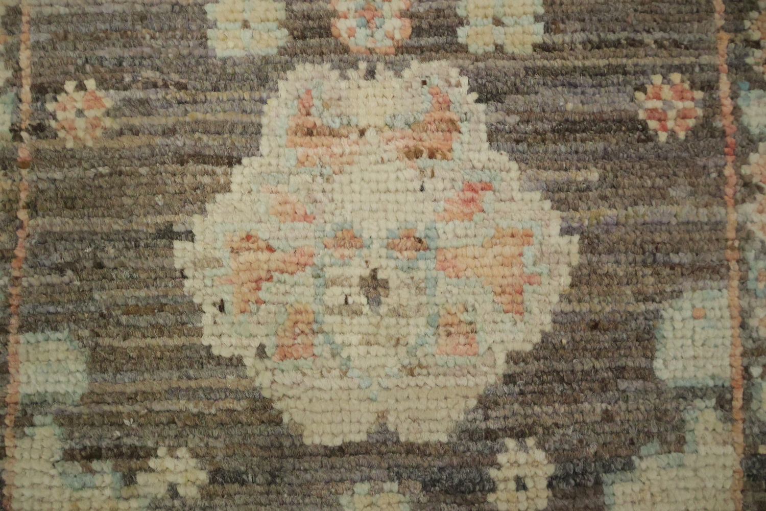 Brown/ Gray Wool Oushak Vegetable Dye Rug 3x4