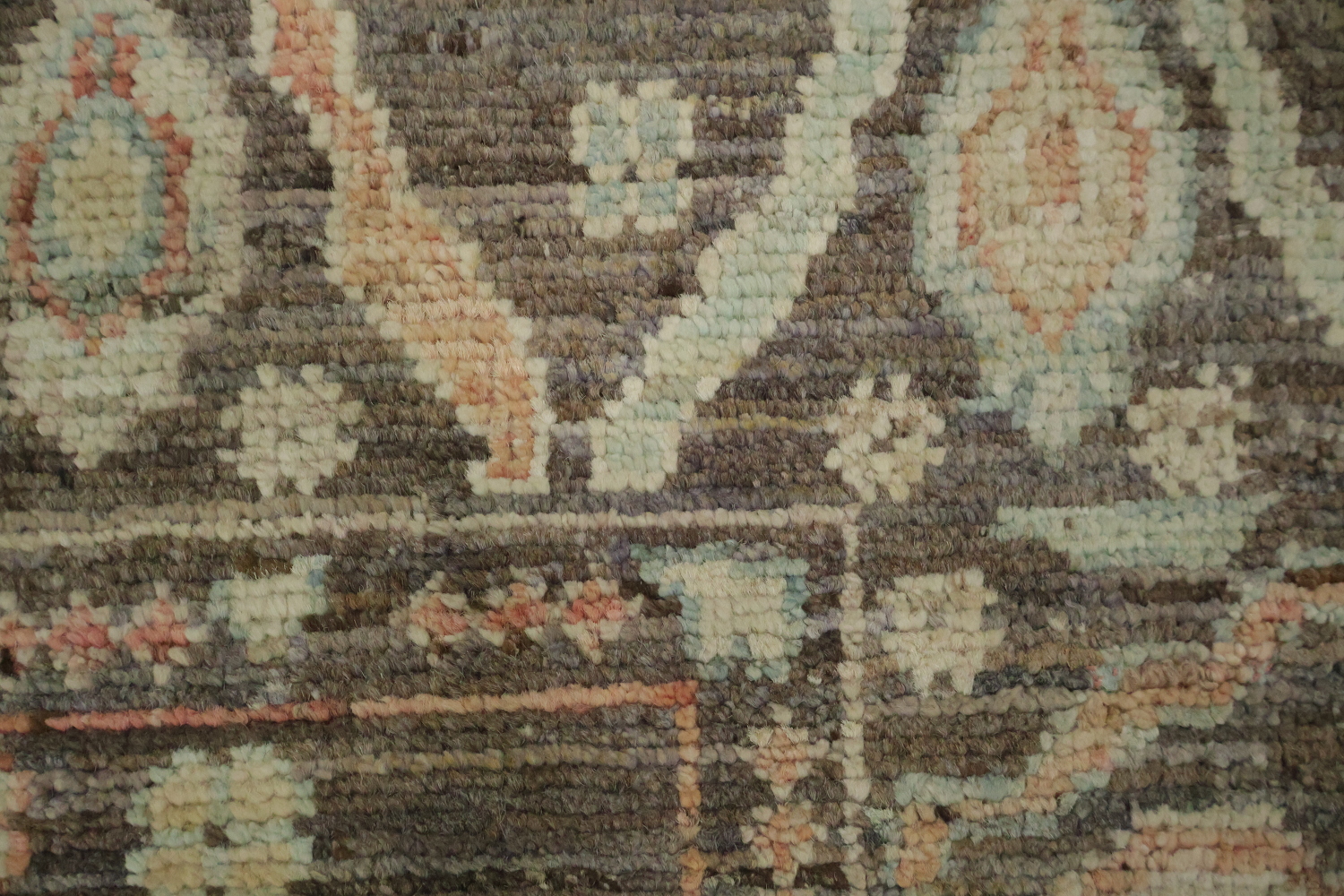 Brown/ Gray Wool Oushak Vegetable Dye Rug 3x4