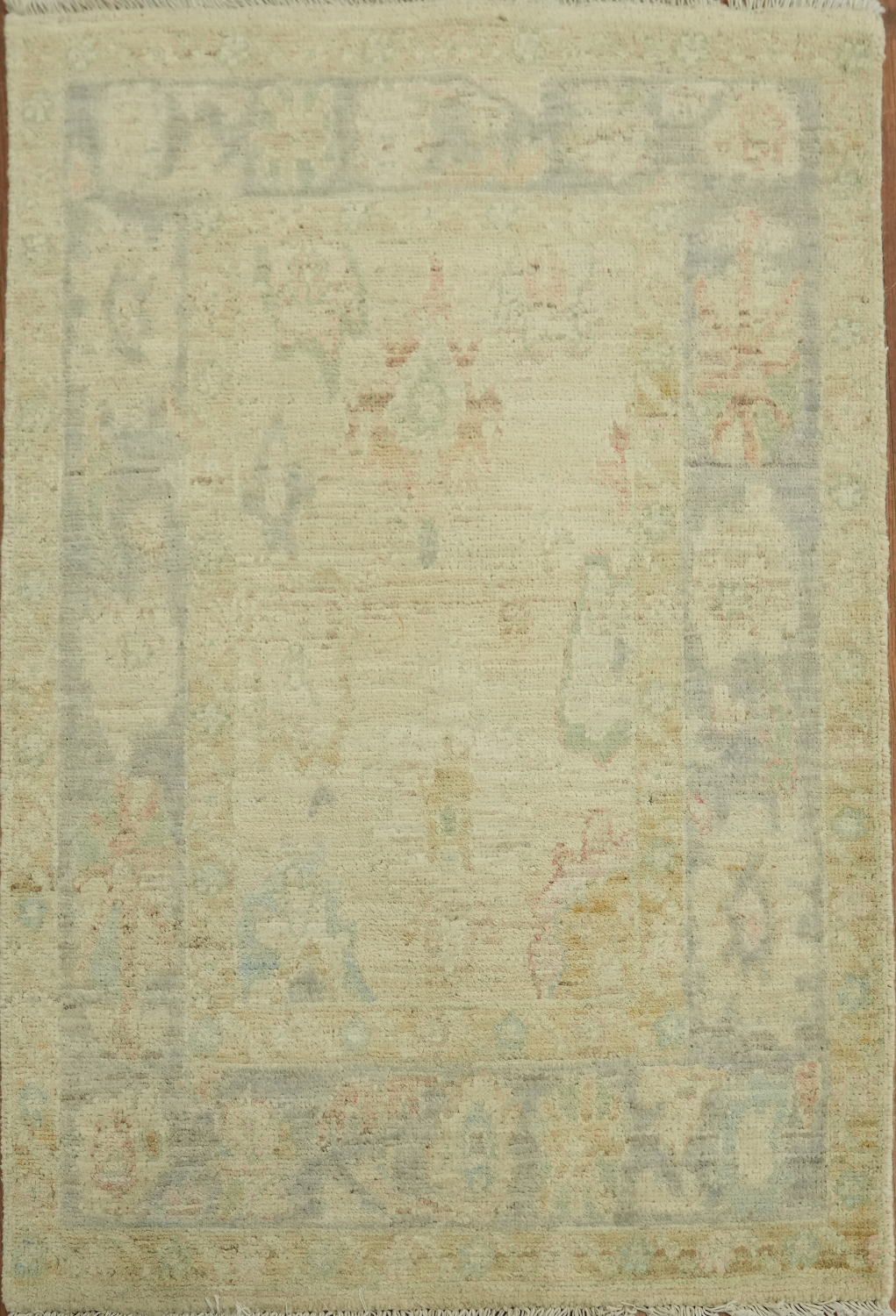 Earth Tone Wool Oushak Vegetable Dye Rug 3x4