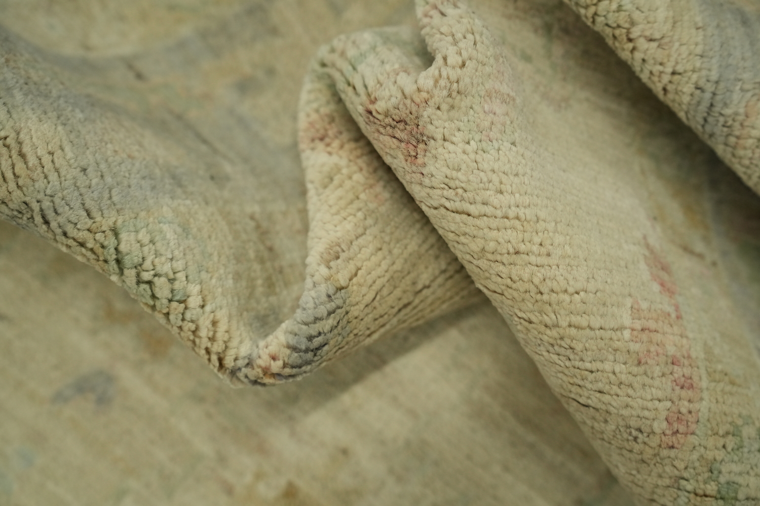 Earth Tone Wool Oushak Vegetable Dye Rug 3x4