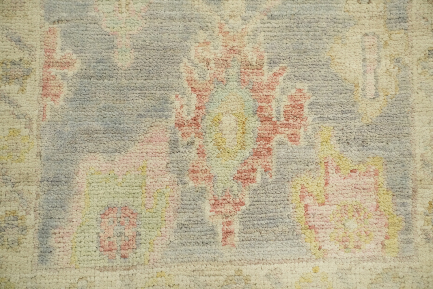 Vegetable Dye Wool Oushak Turkish Accent Rug 3x4