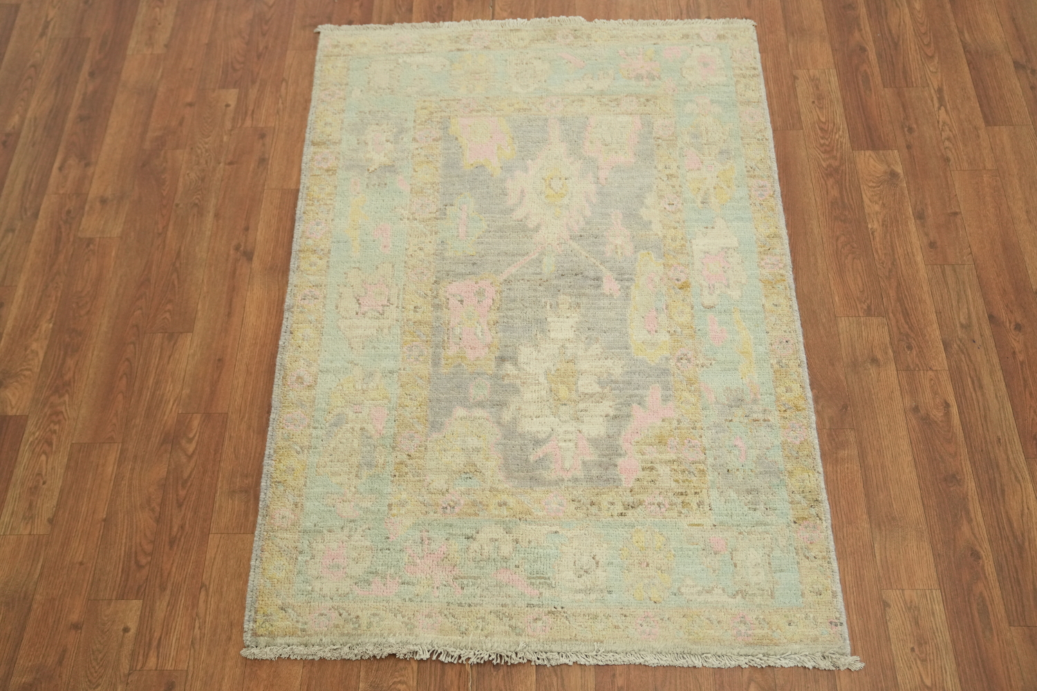 Vegetable Dye Oushak Turkish Accent Rug 3x4