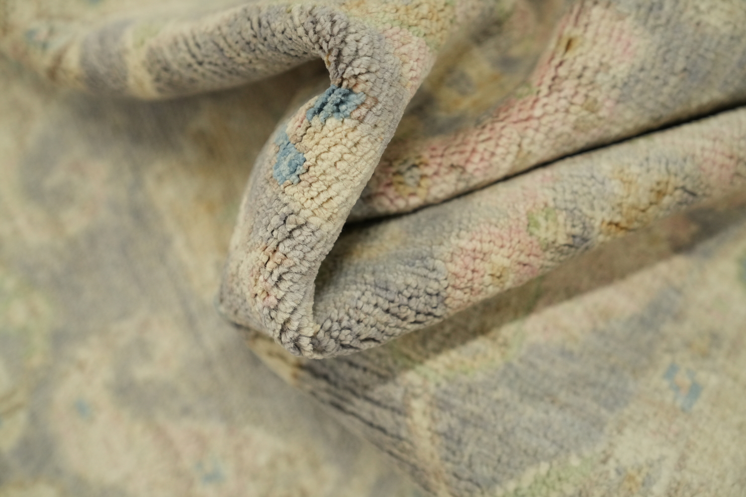 Vegetable Dye Wool Oushak Turkish Rug 3x5
