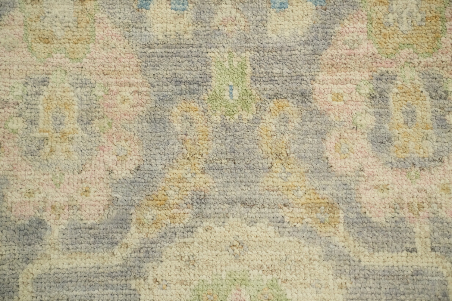 Vegetable Dye Wool Oushak Turkish Rug 3x5