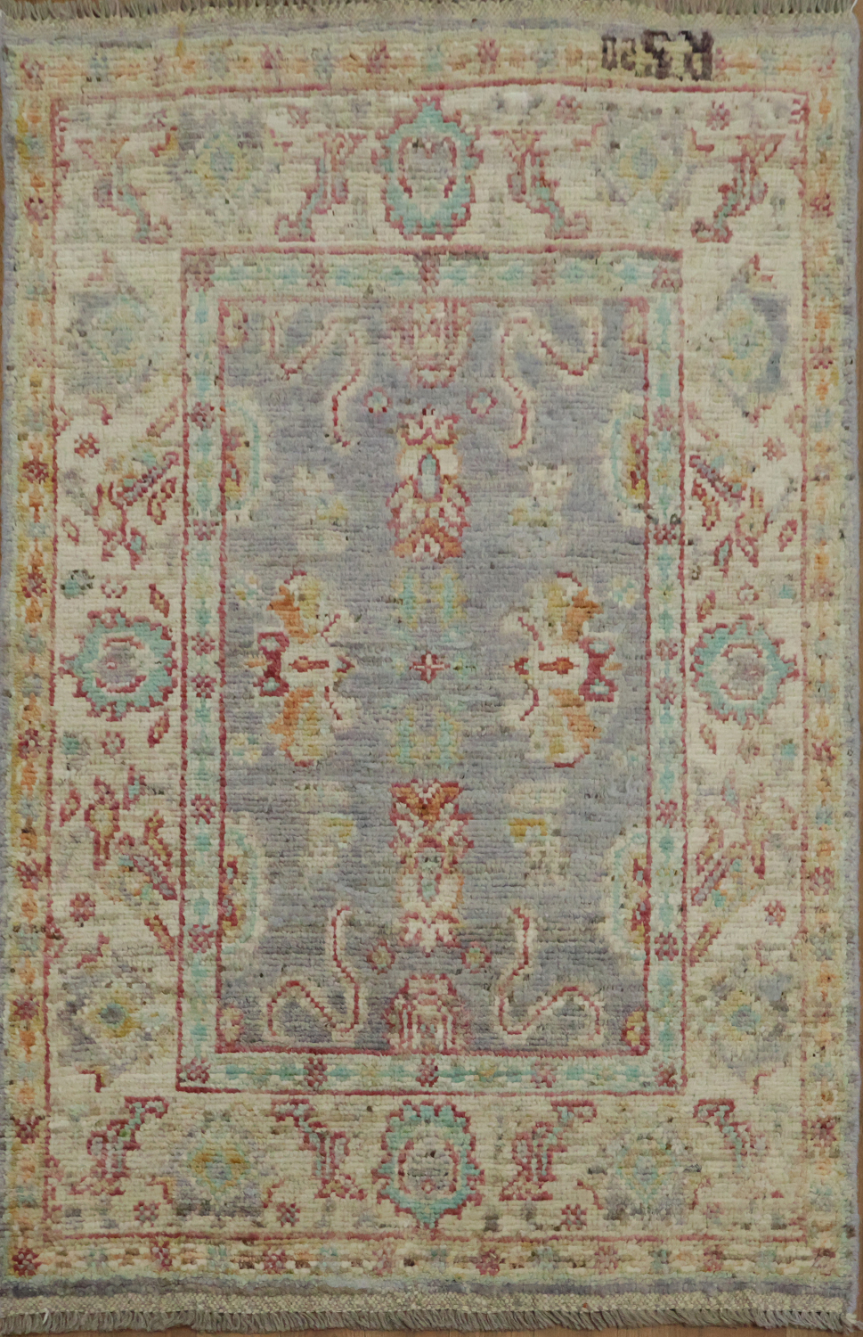 Vegetable Dye Oushak Turkish Accent Rug 3x4