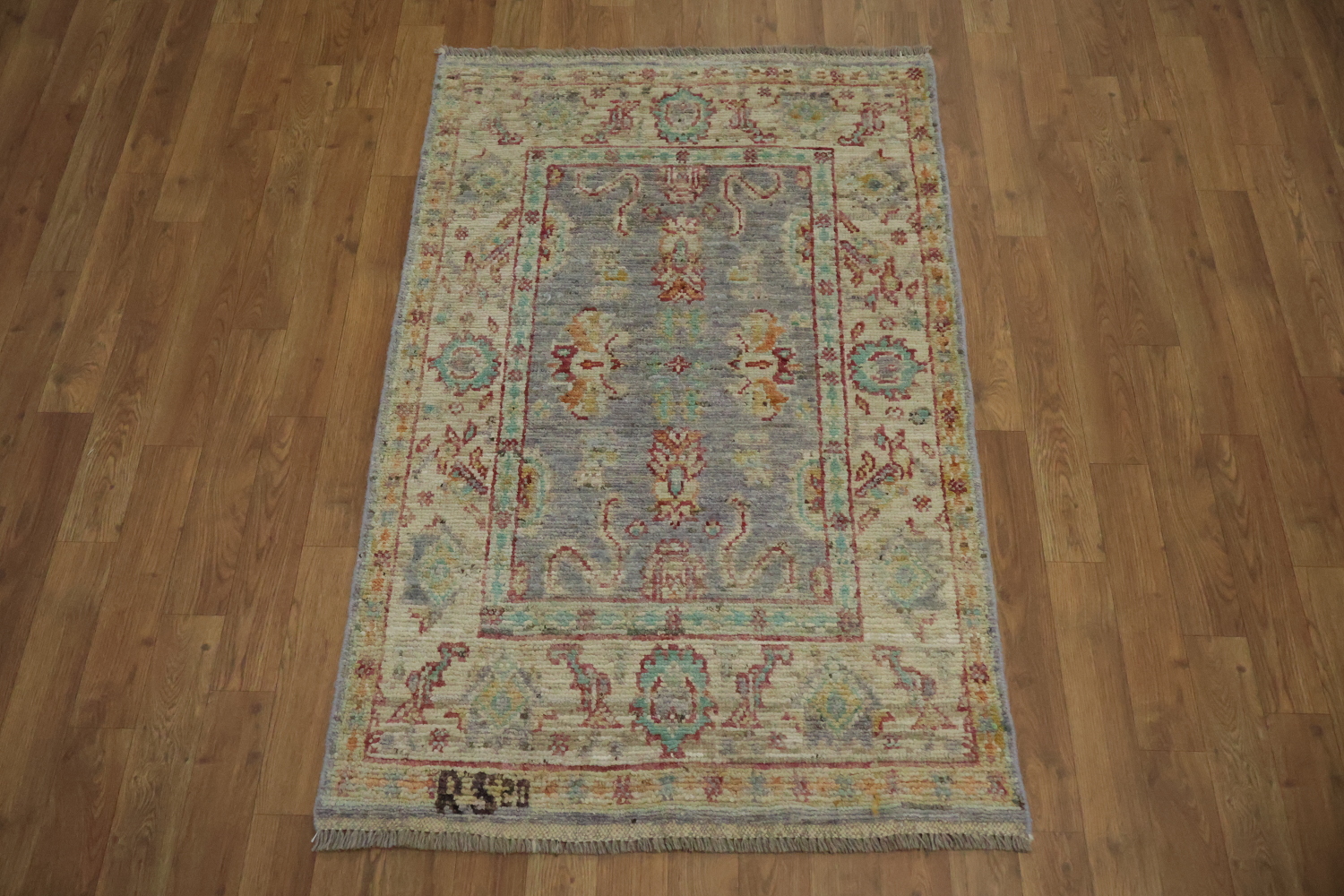 Vegetable Dye Oushak Turkish Accent Rug 3x4