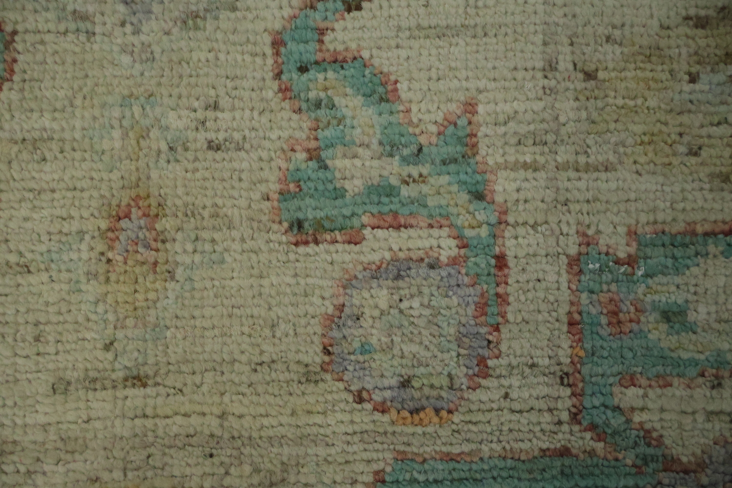 Earth Tone Wool Oushak Vegetable Dye Rug 3x4