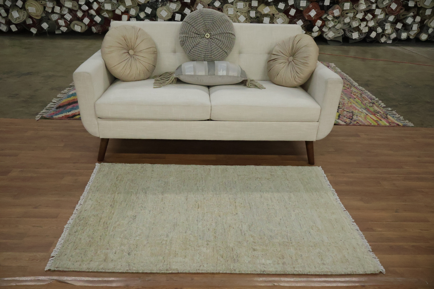 Vegetable Dye Oushak Turkish Rug 3x5