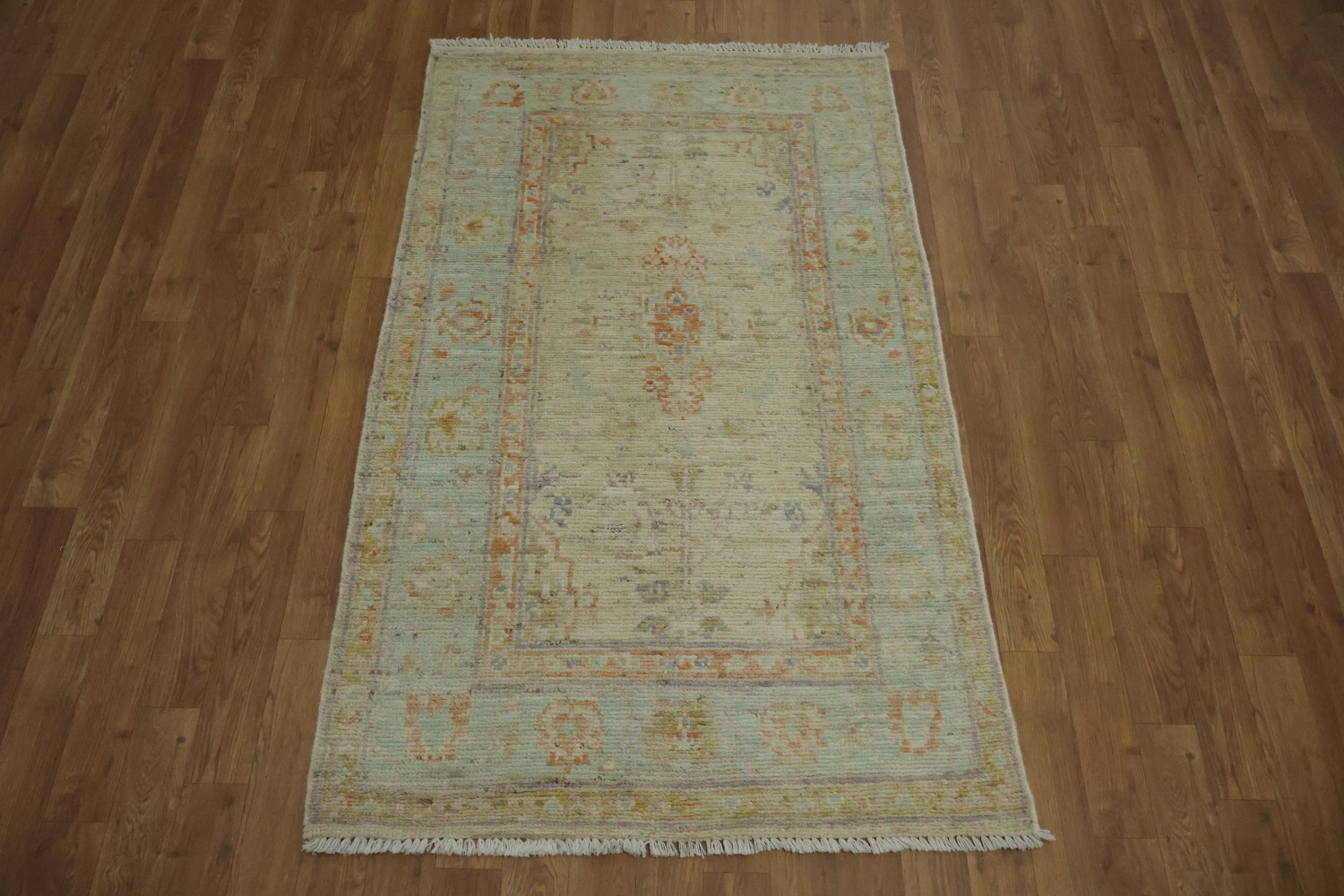 Vegetable Dye Oushak Turkish Accent Rug 3x5