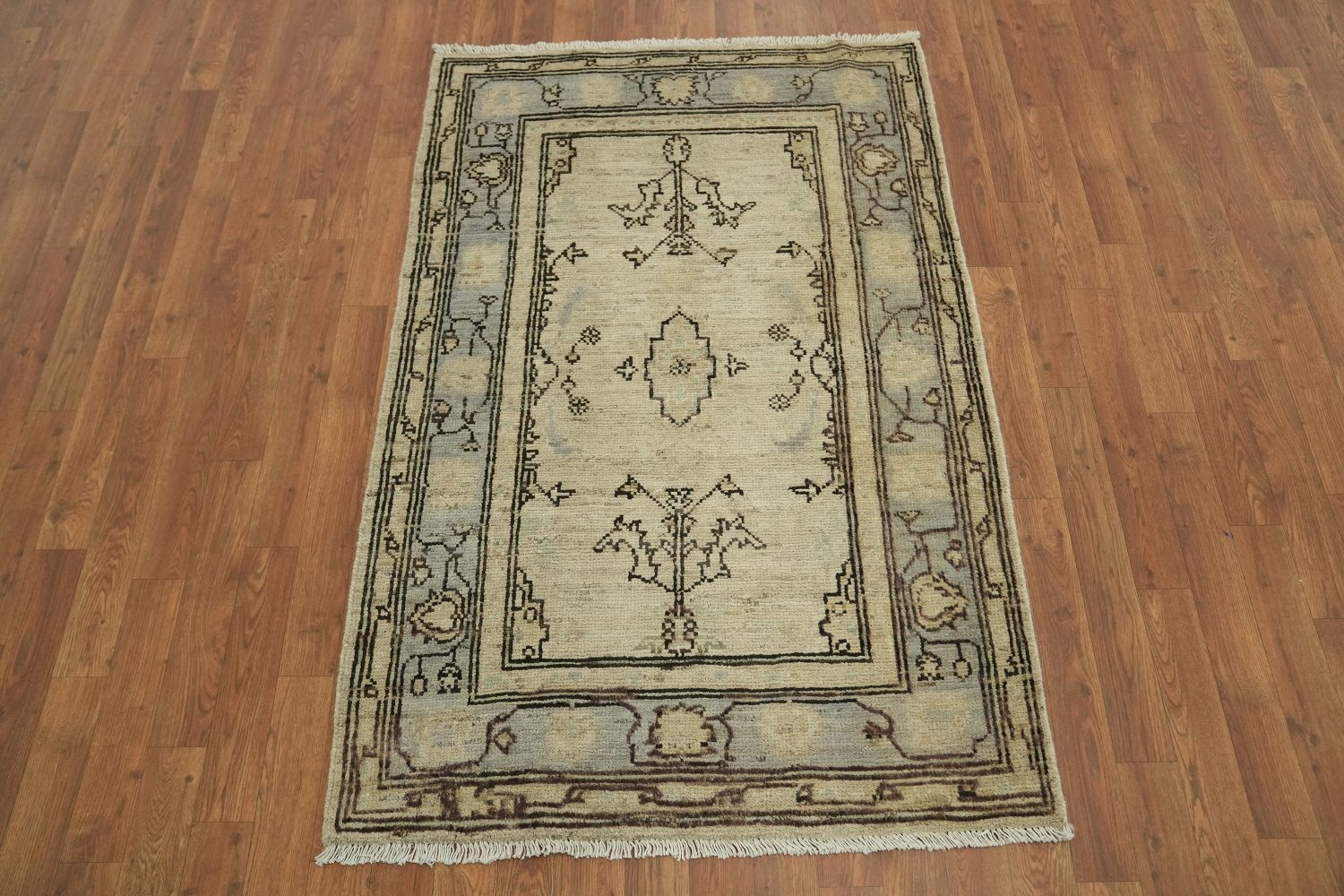 Vegetable Dye Oushak Turkish Rug 3x5