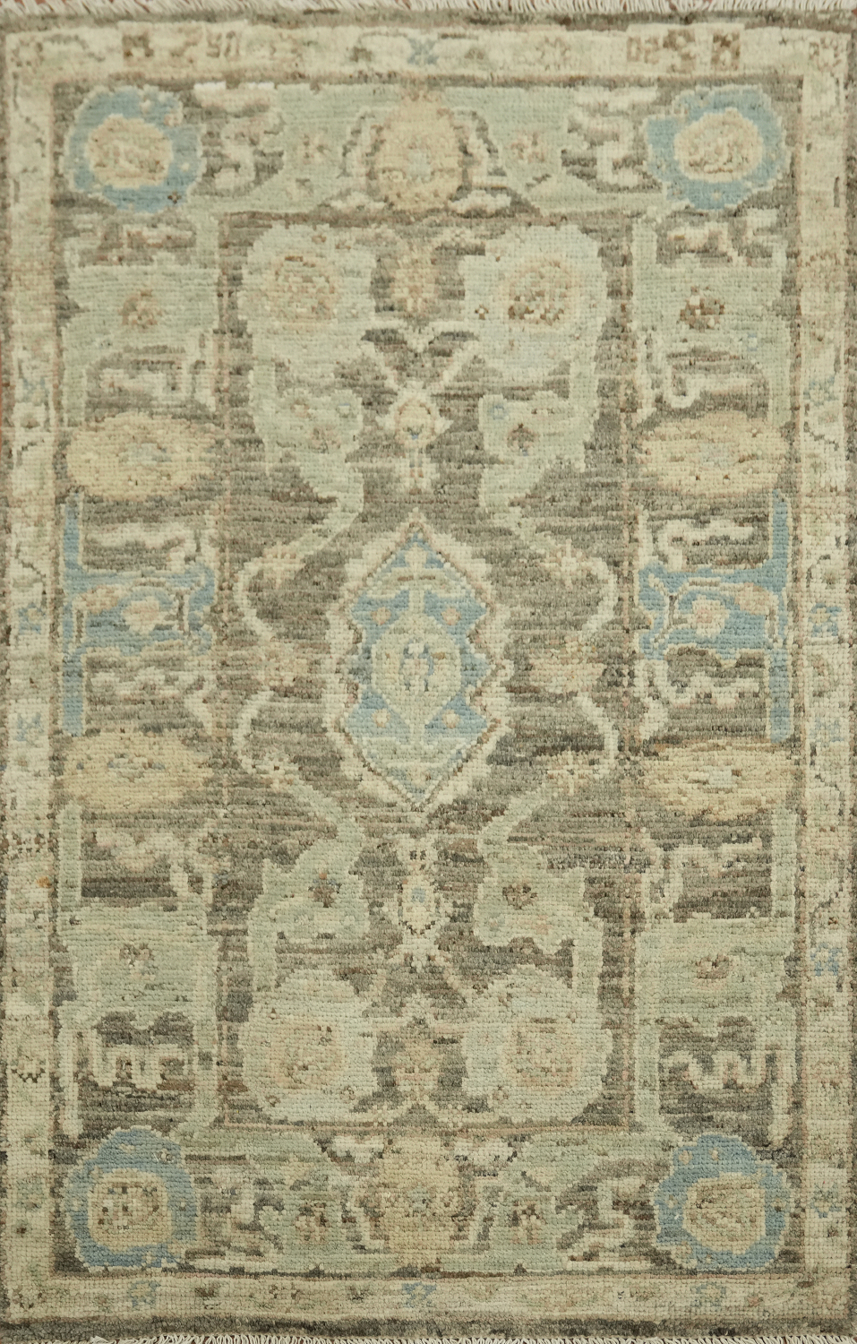 Vegetable Dye Oushak Turkish Foyer Rug 3x5