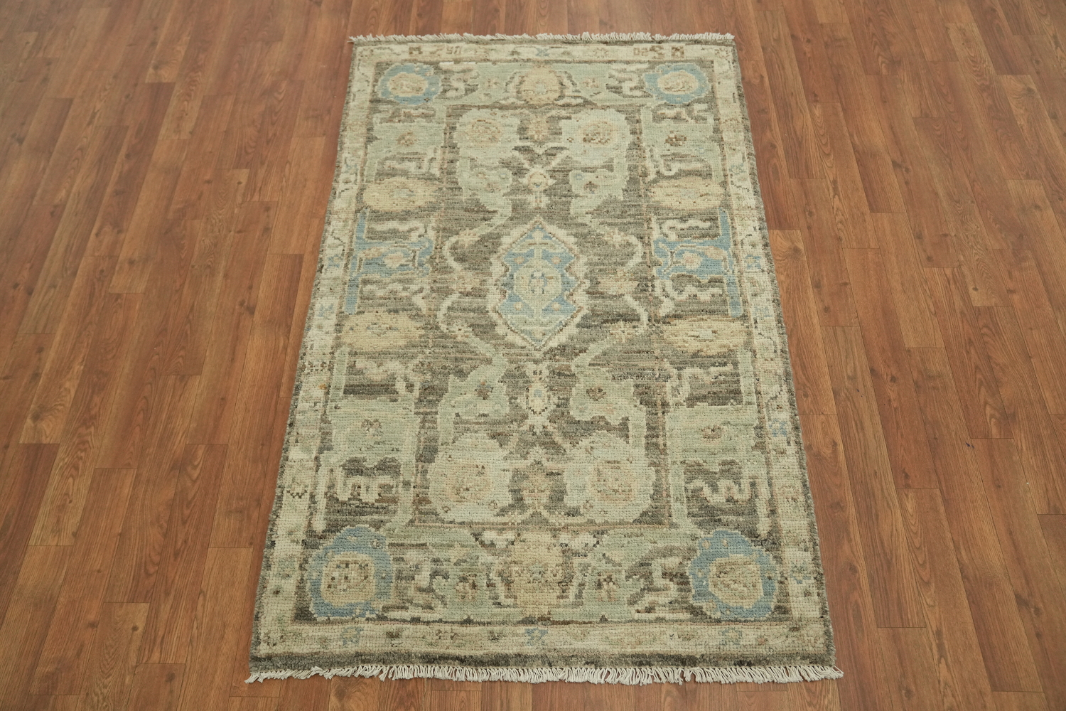 Vegetable Dye Oushak Turkish Foyer Rug 3x5