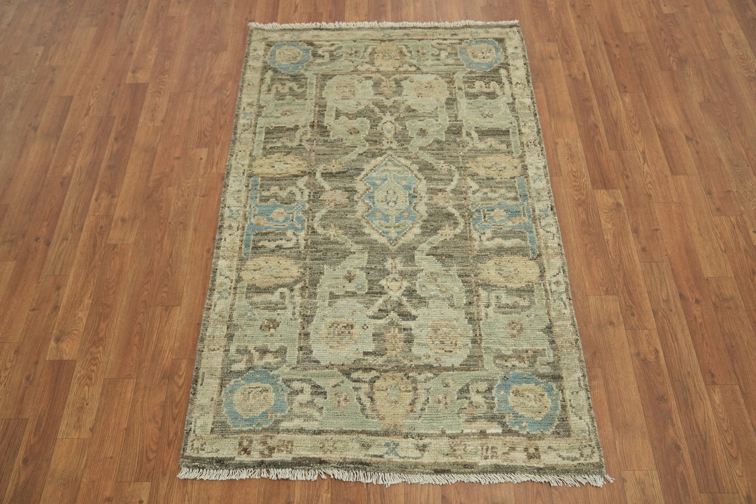 Vegetable Dye Oushak Turkish Foyer Rug 3x5