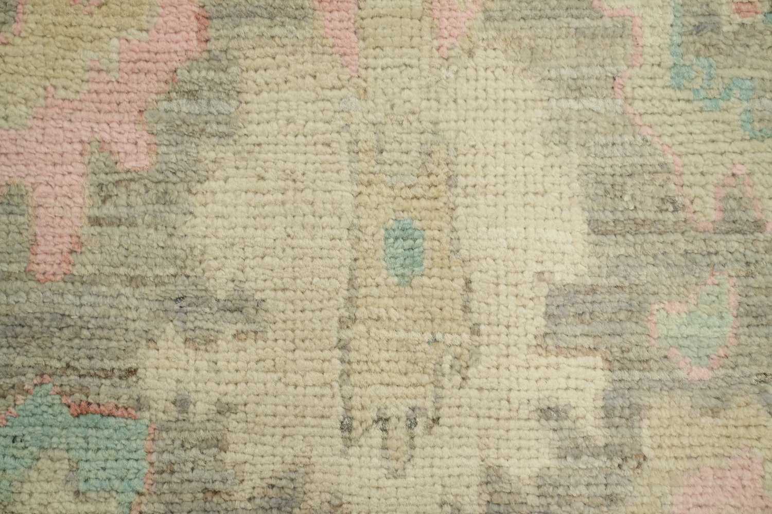Vegetable Dye Gray Oushak Turkish Rug 3x4