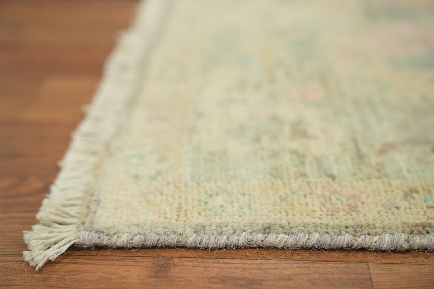 Vegetable Dye Gray Oushak Turkish Rug 3x4