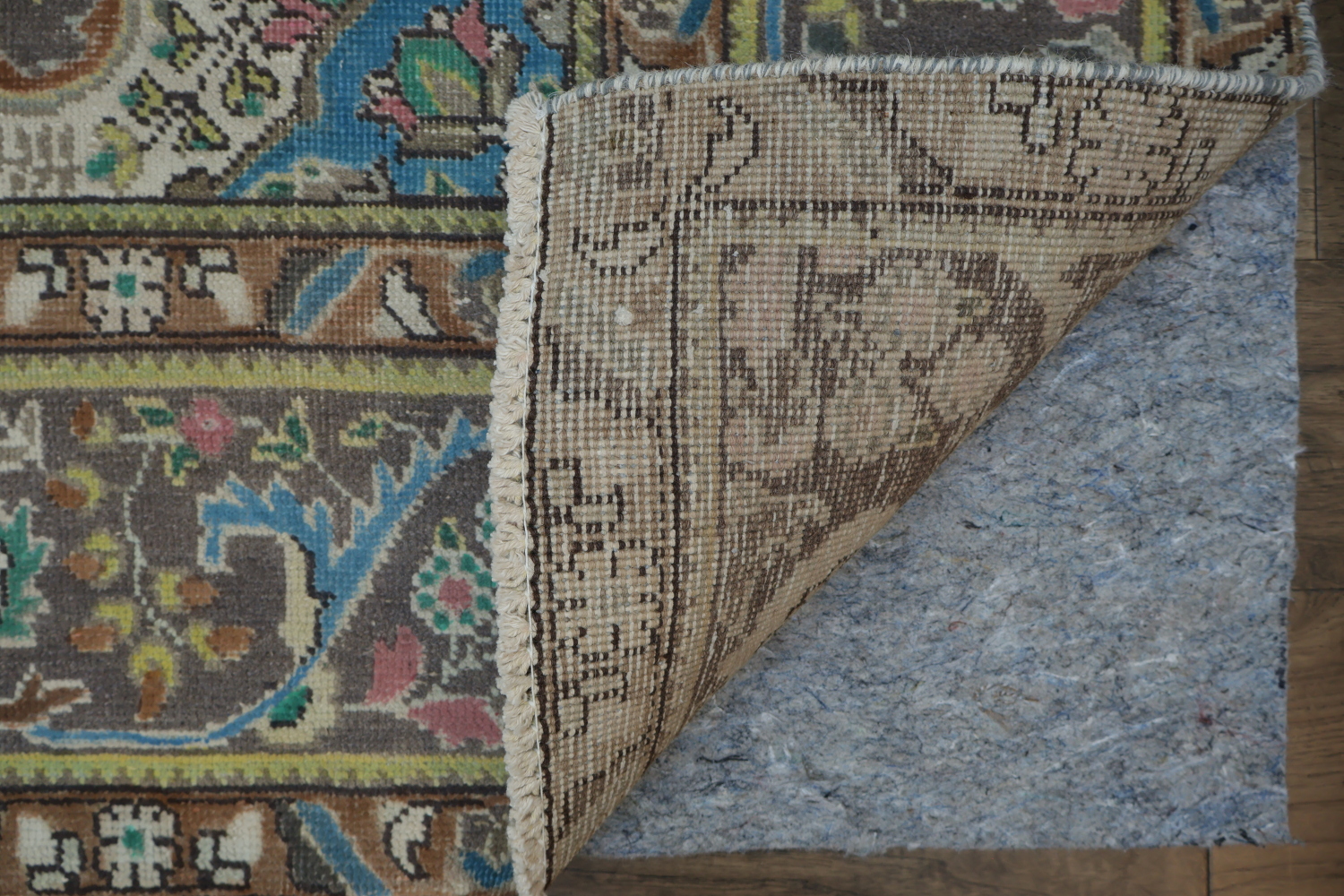 Turquoise Blue Tabriz Persian Area Rug 8x11