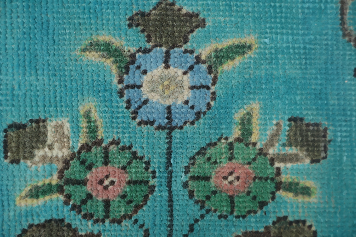 Turquoise Blue Tabriz Persian Area Rug 8x11
