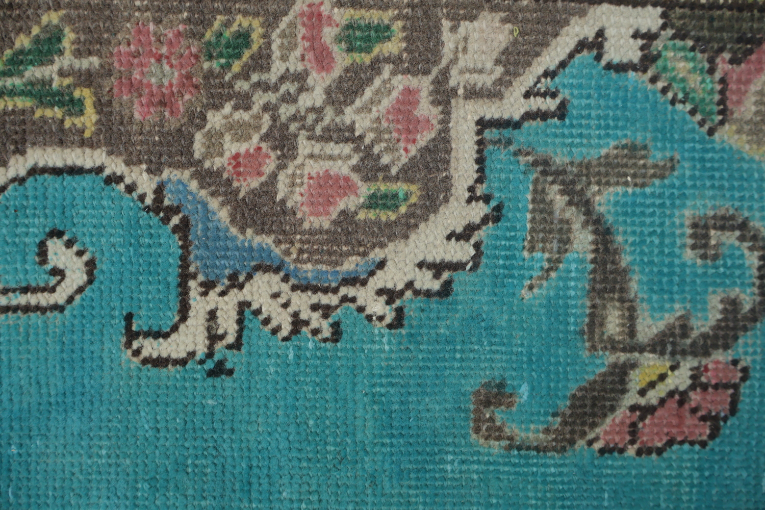 Turquoise Blue Tabriz Persian Area Rug 8x11