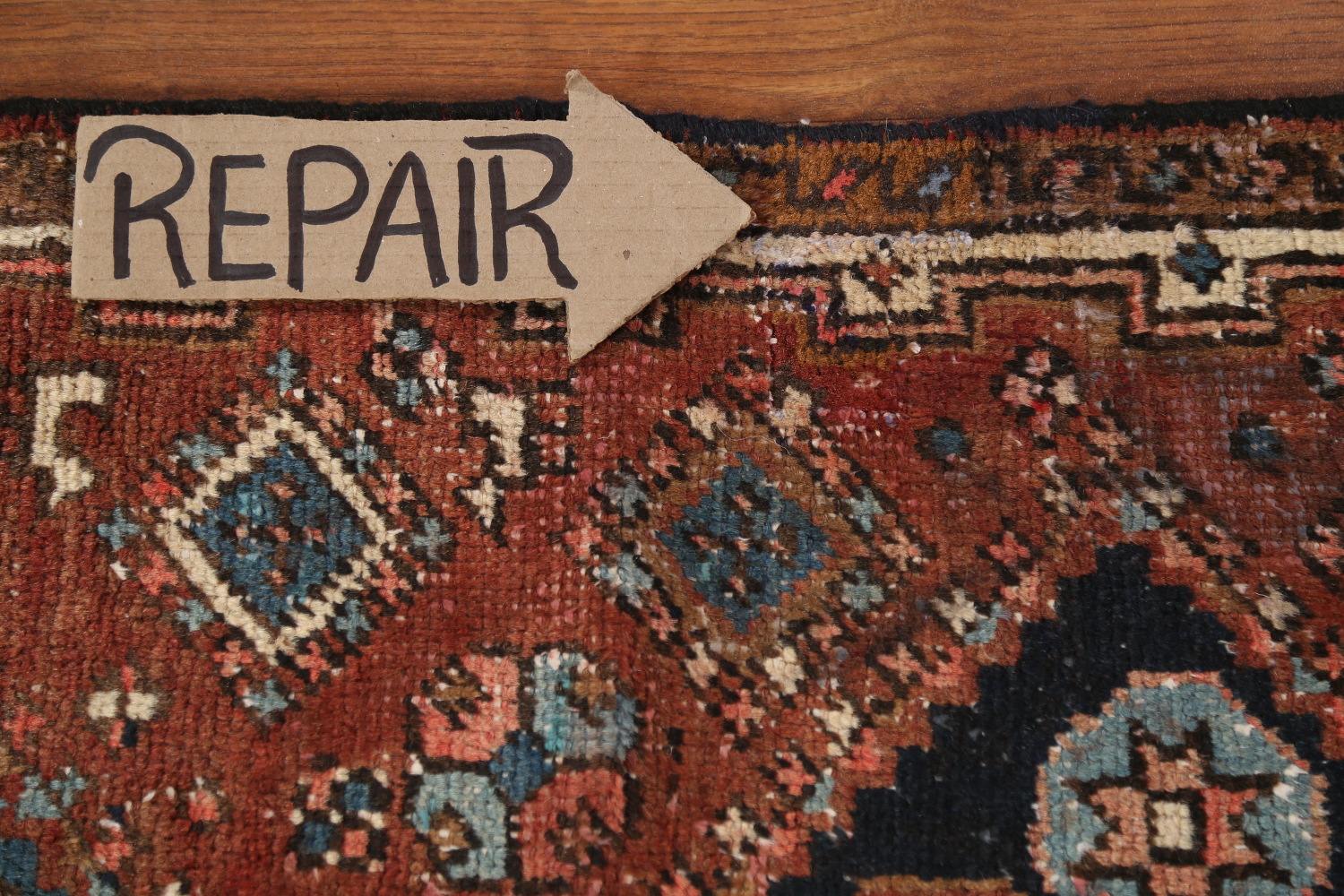 Pre-1900 Vegetable Dye Heriz Serapi Persian Runner Rug 2x11