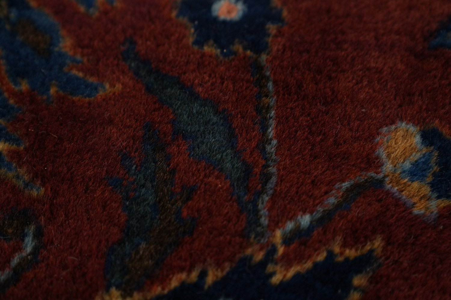 Antique Vegetable Dye Kashan Persian Large Rug 12x23