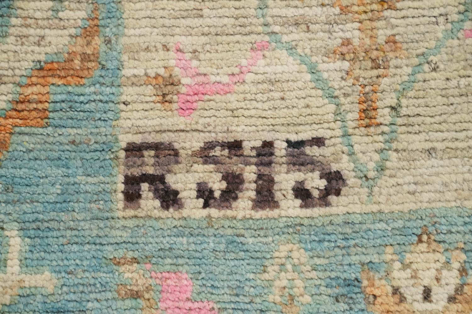 Vegetable Dye Oushak Turkish Runner Rug 3x16