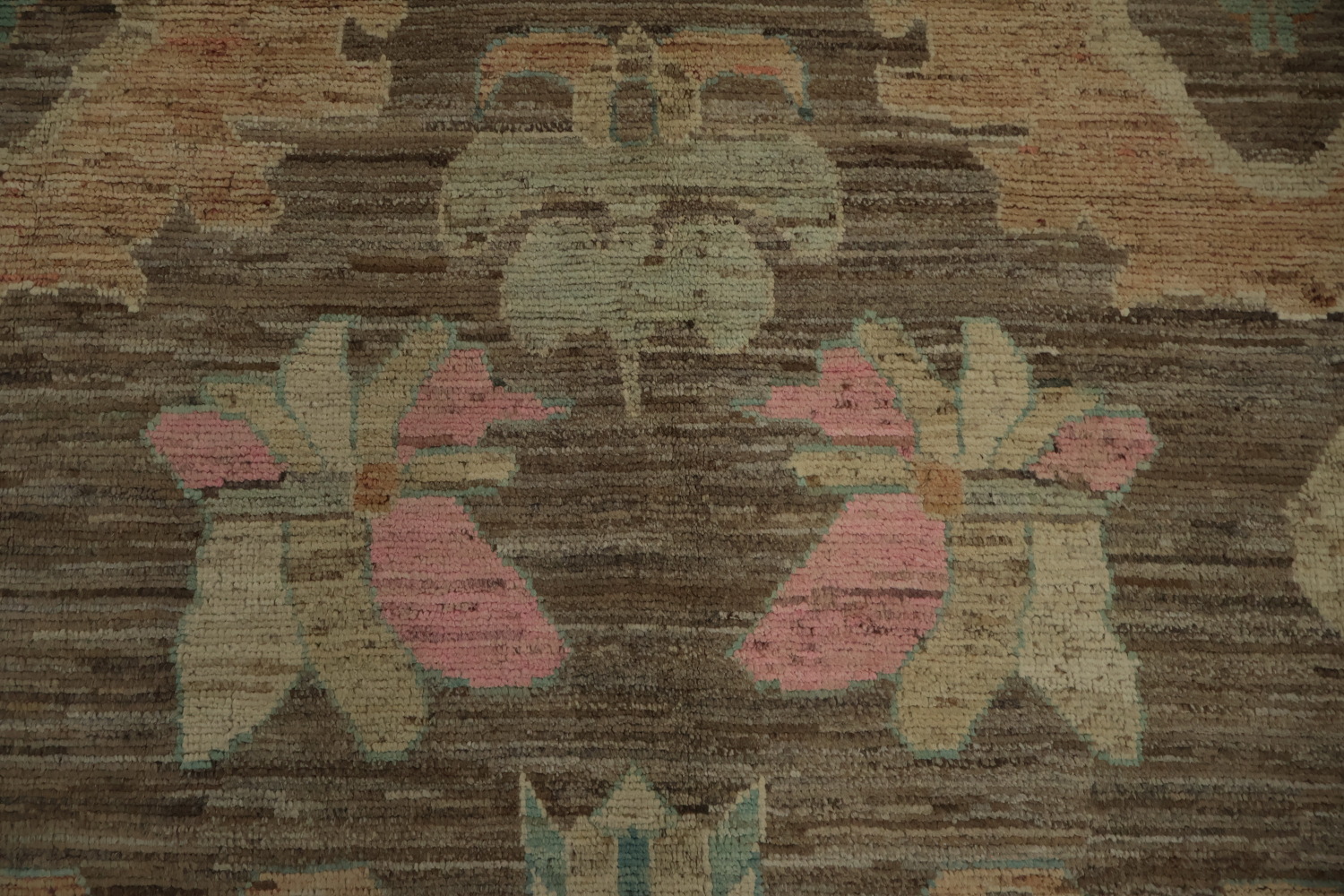 Classic Oushak Vegetable Dye Large Rug 12x18 with Rich Textured Details