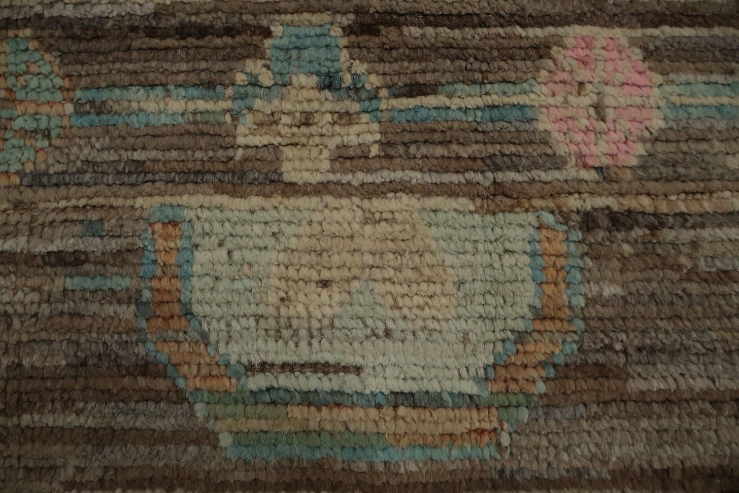 Classic Oushak Vegetable Dye Large Rug 12x18 with Rich Textured Details