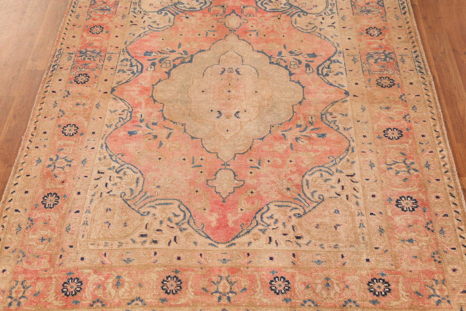 Antique Wool Tabriz Persian Rug 5x6