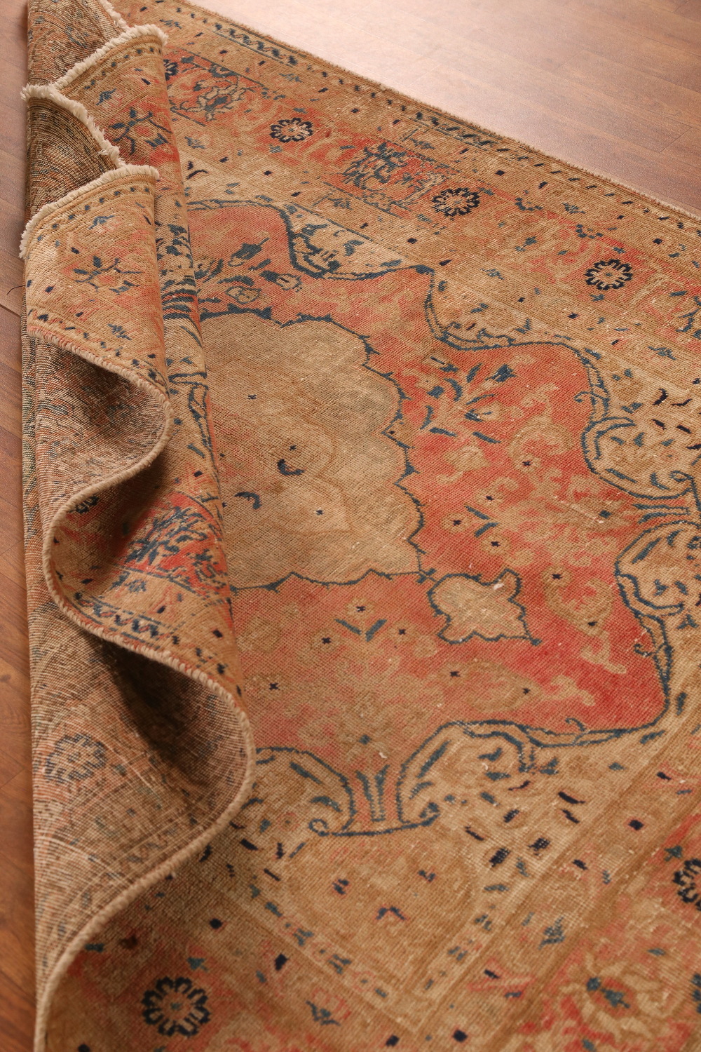 Antique Wool Tabriz Persian Rug 5x6