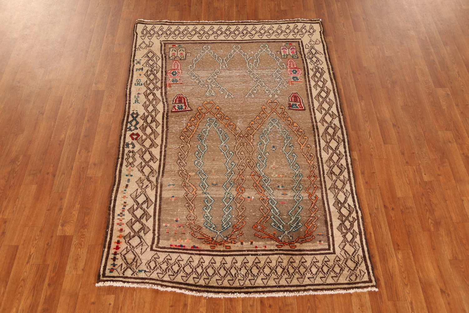 Antique Vegetable Dye Gabbeh Persian Rug 4x7