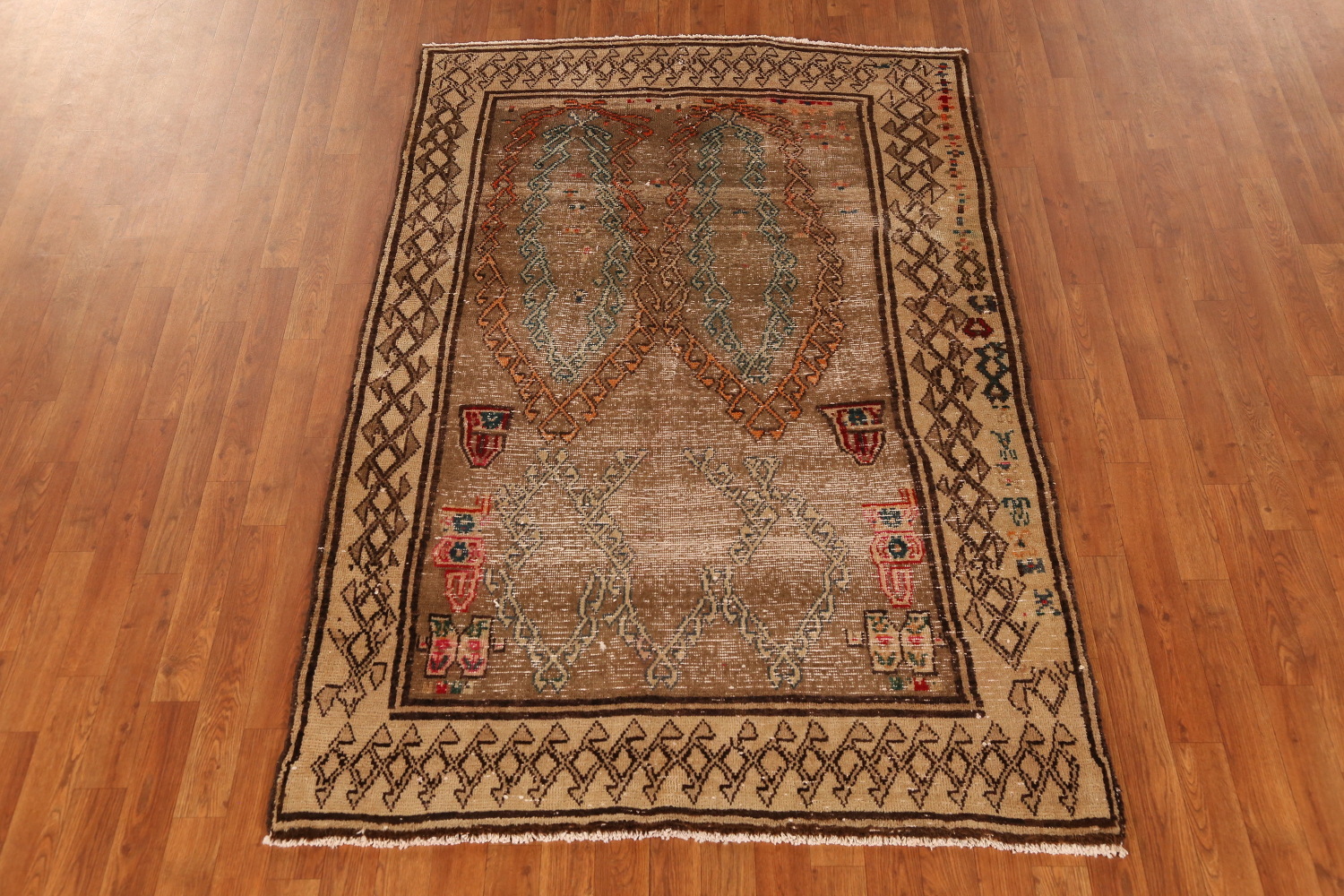 Antique Vegetable Dye Gabbeh Persian Rug 4x7