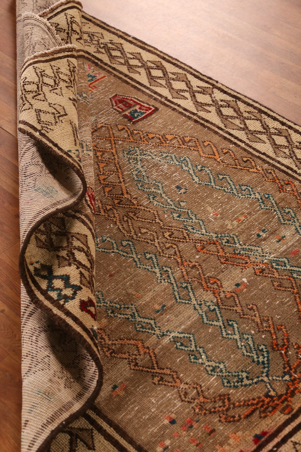 Antique Vegetable Dye Gabbeh Persian Rug 4x7