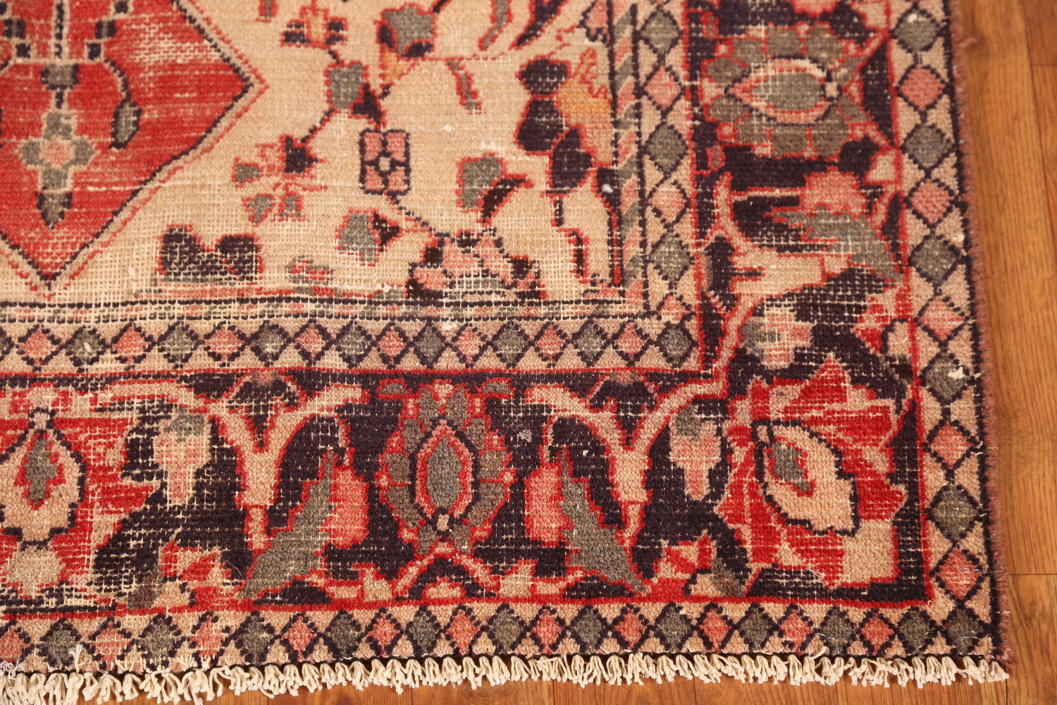 Animals Wool Antique Kashan Persian Rug 4x6