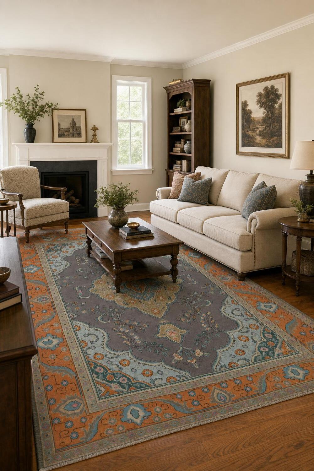 Traditional Tabriz Persian Area Rug 6x9