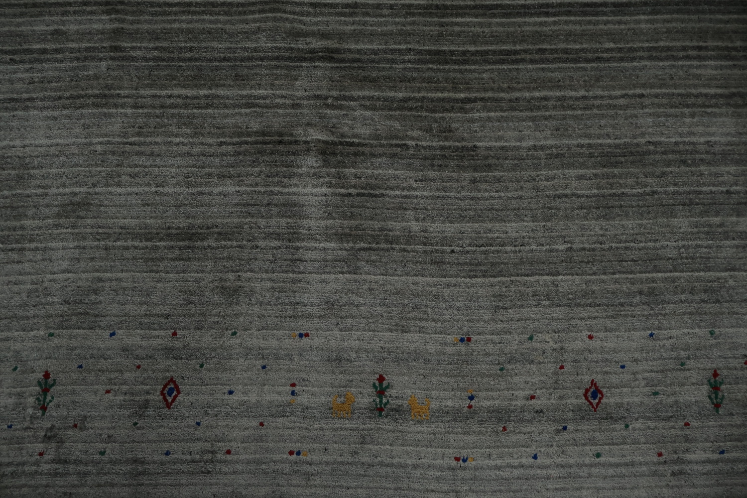 Elegant Minimalist Gabbeh Area Rug 9x12 with Subtle Color Accents Decor