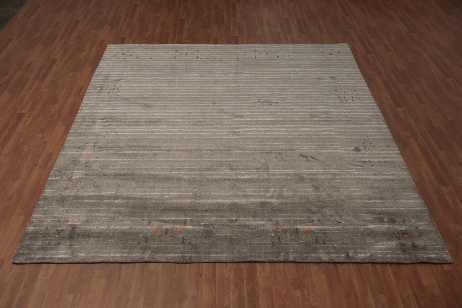 Elegant Gabbeh Square Rug 9x9 with Subtle Accents for Living Rooms
