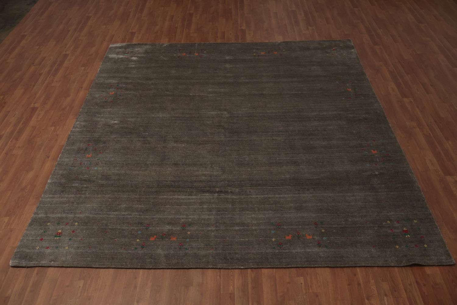 Elegant Gabbeh Square Rug 9x9 with Subtle Accents for Living Rooms