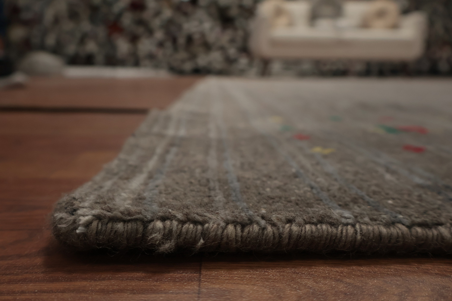 Elegant Gabbeh Square Rug 9x9 with Subtle Accents for Living Rooms