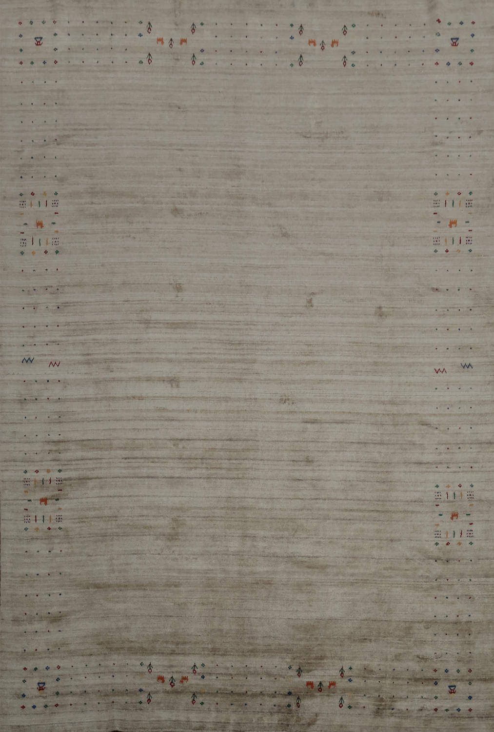 Soft Gabbeh Area Rug 9x12 with Tribal Patterns for Modern Decor