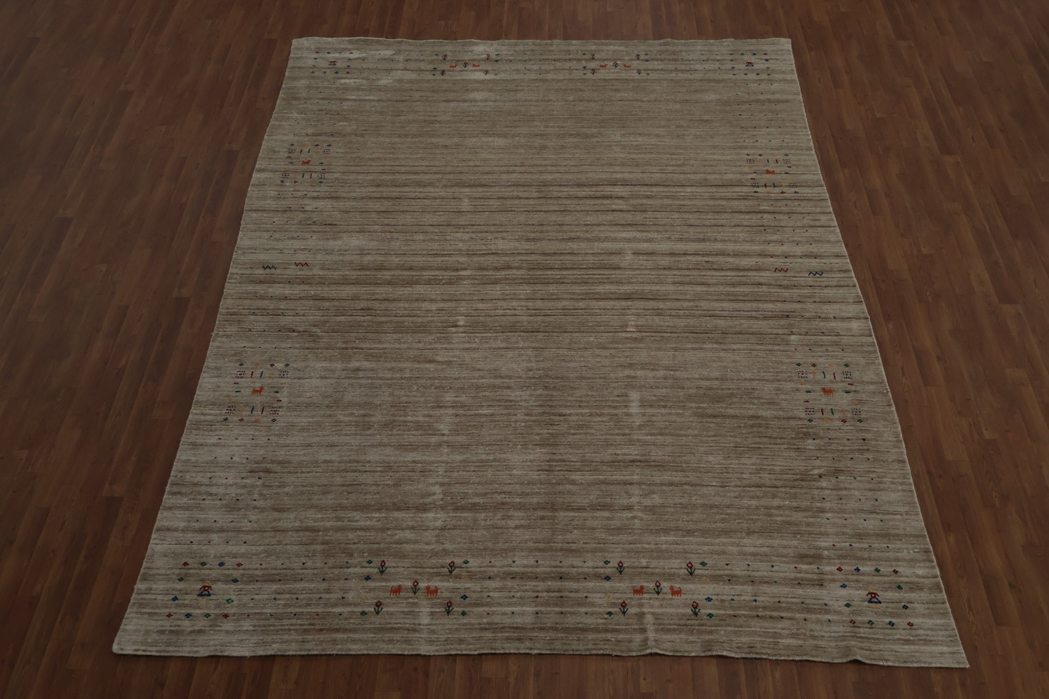 Soft Gabbeh Area Rug 9x12 with Tribal Patterns for Modern Decor