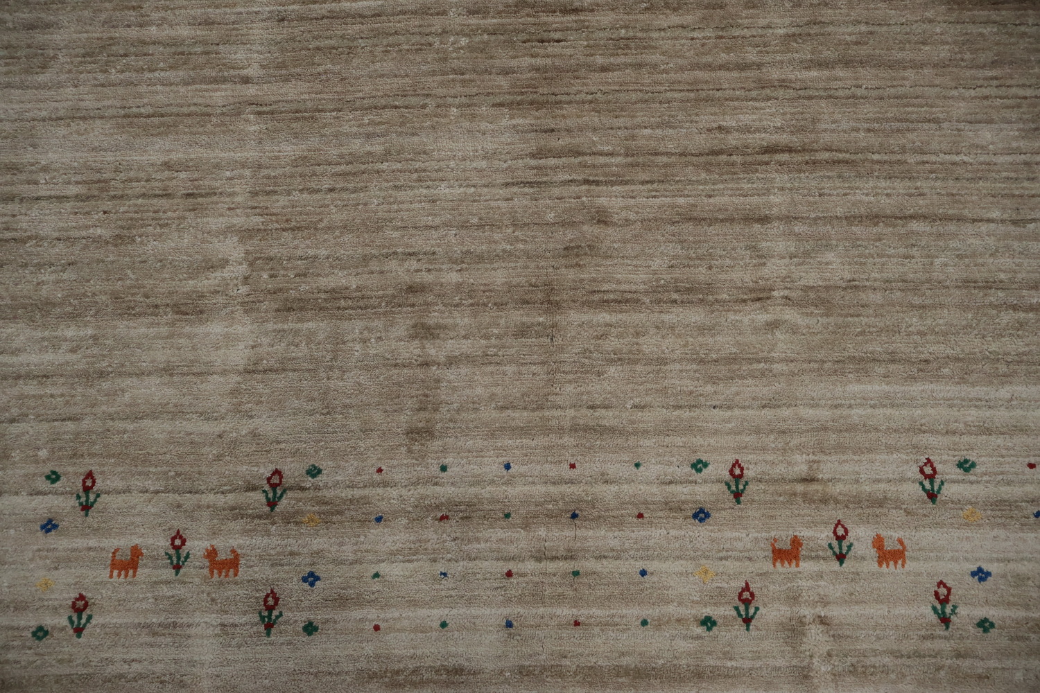 Soft Gabbeh Area Rug 9x12 with Tribal Patterns for Modern Decor