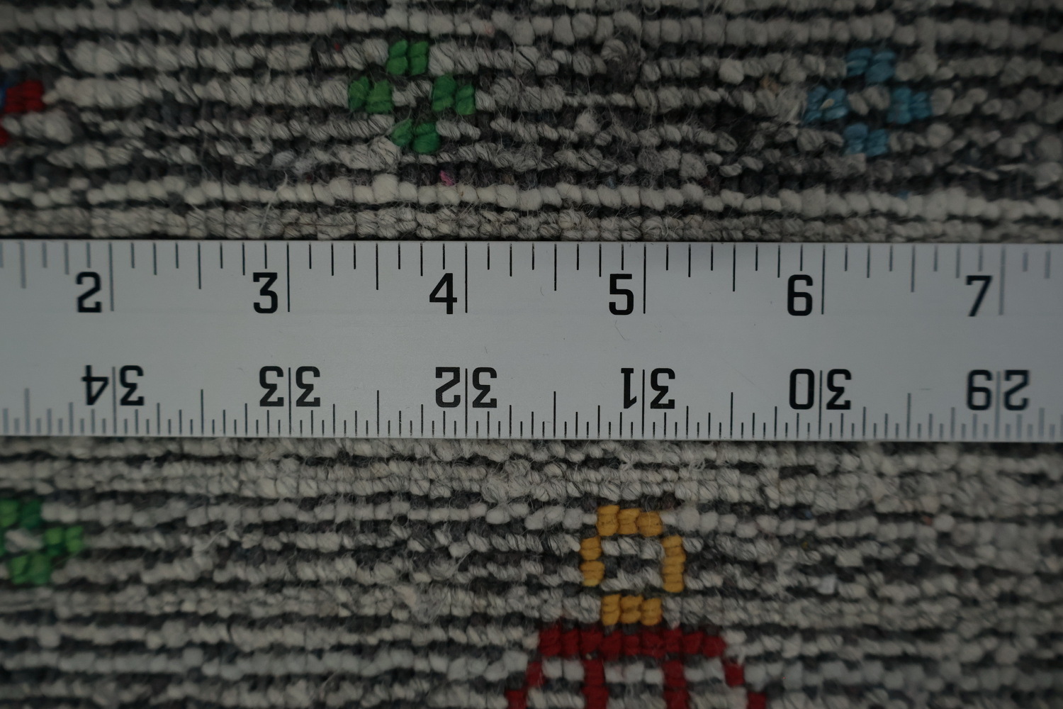 Premium Gabbeh Area Rug 8x12 in Sleek Silver Tone with Patterns