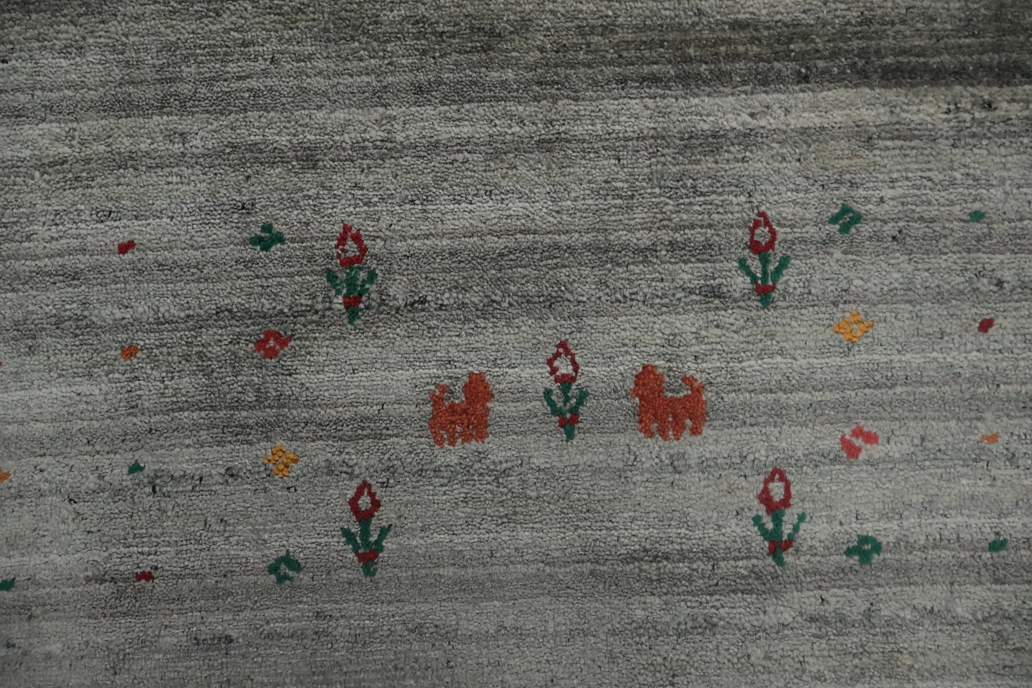 Elegant Gabbeh Area Rug 9x12 with Subtle Tribal Border Accents