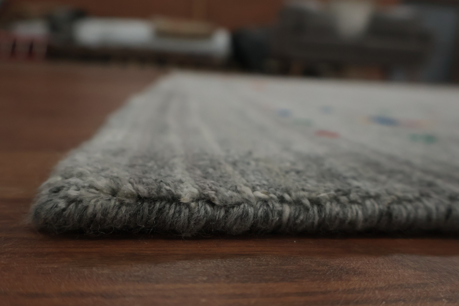 Elegant Gabbeh Area Rug 9x12 with Subtle Tribal Border Accents