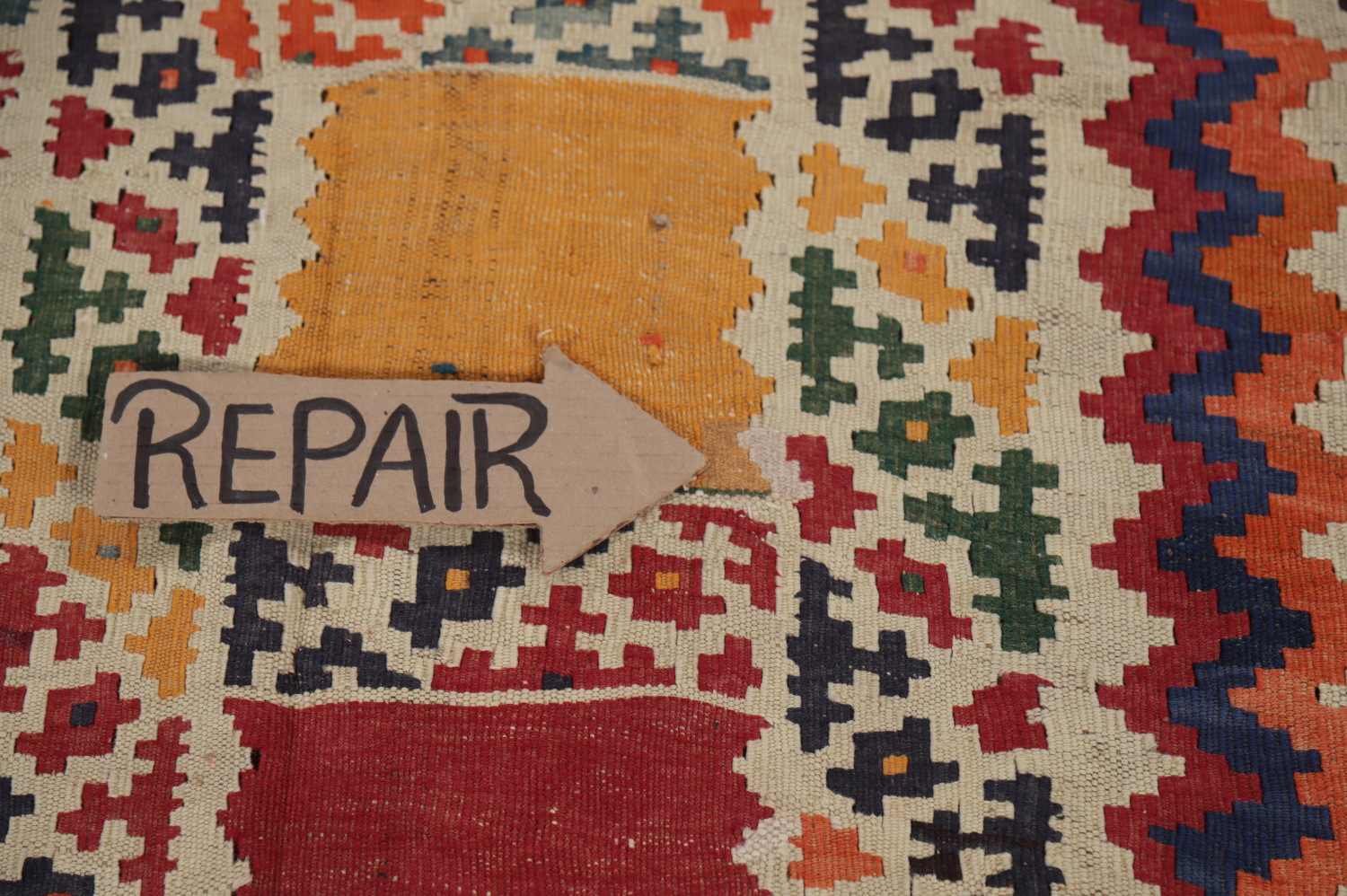 Antique Vegetable Dye Kilim Qashqai Persian Area Rug 5x9