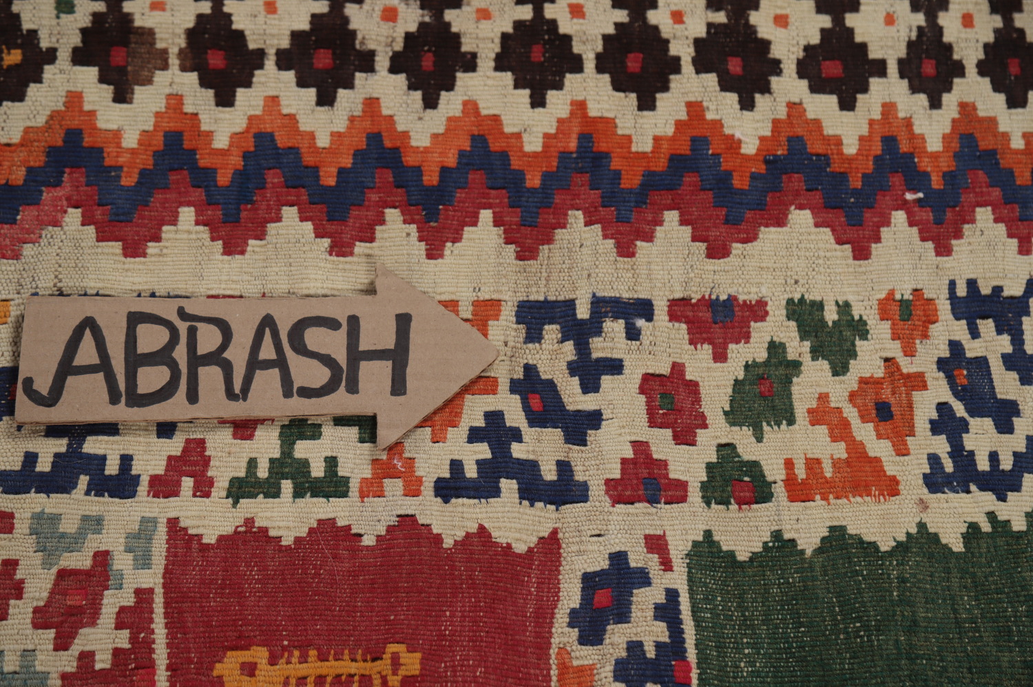 Antique Vegetable Dye Kilim Qashqai Persian Area Rug 5x9