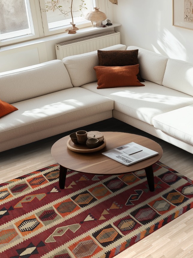 Vegetable Dye Kilim Qashqai Persian Area Rug 5x8