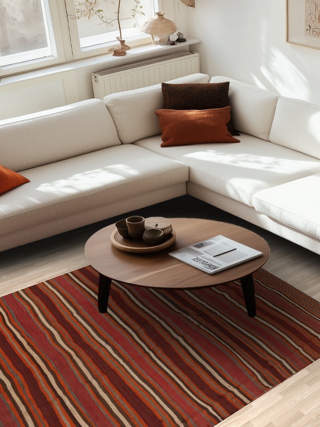 Vegetable Dye Kilim Persian Area Rug 5x8