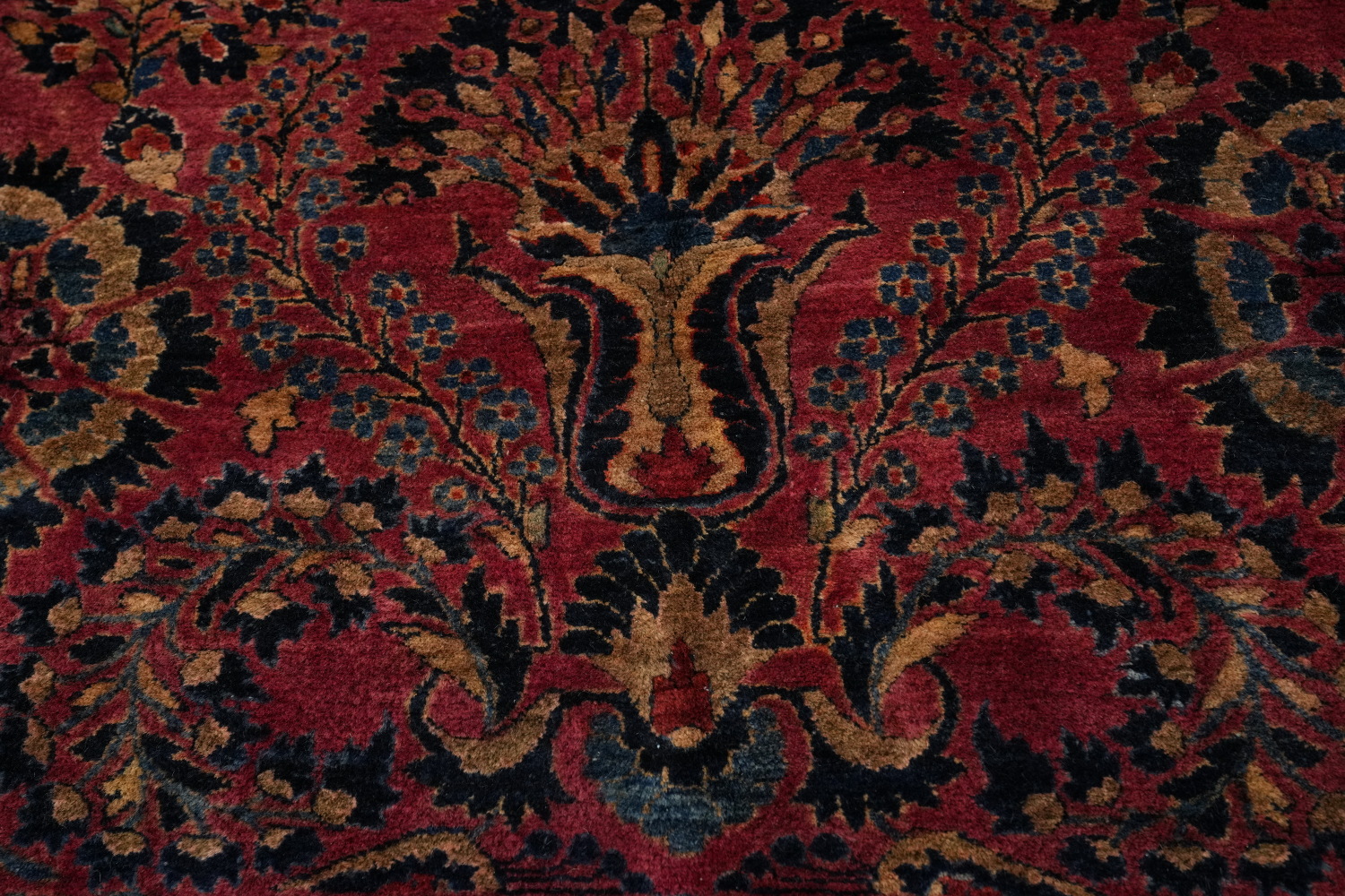 Vegetable Dye Antique Sarouk Persian Large Rug 13x19